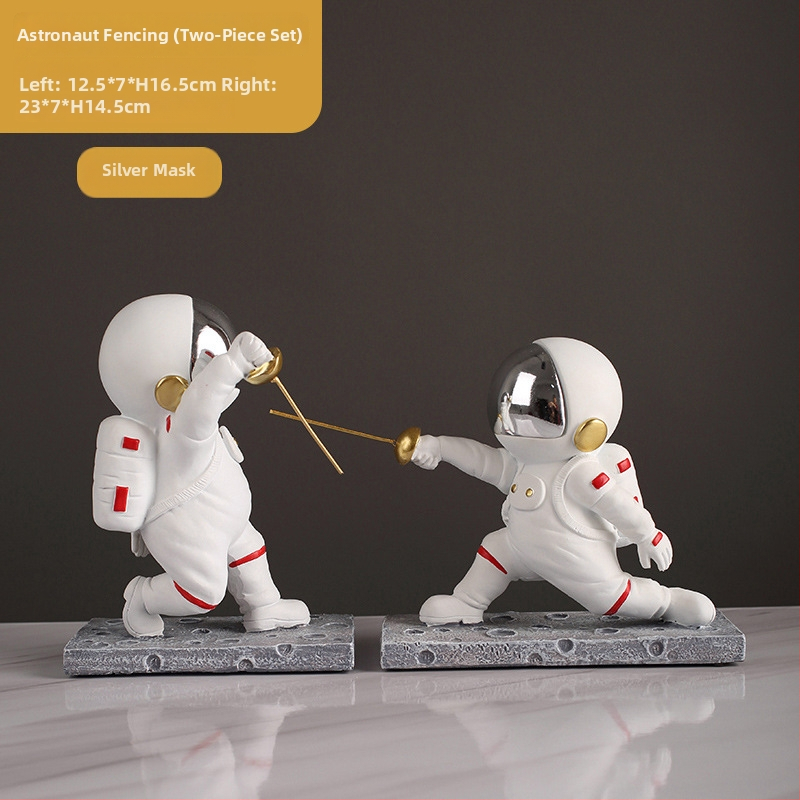 Figúrka astronauta šermiar, syntetická živica; jednoduchý a moderný štýl; výroba: liatie, leštenie; kód produktu Ltao675776013872