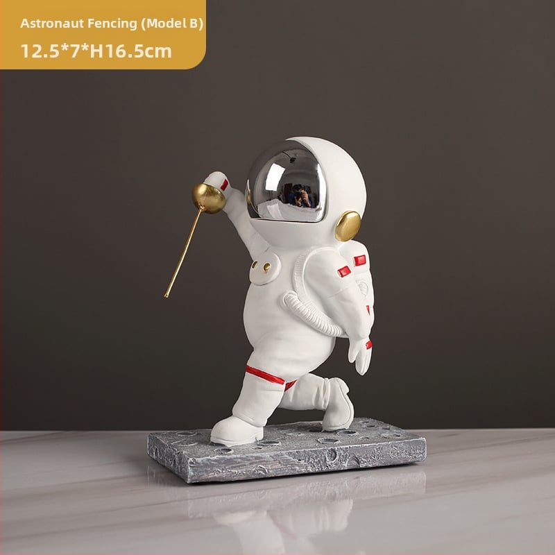 Figúrka astronauta šermiar, syntetická živica; jednoduchý a moderný štýl; výroba: liatie, leštenie; kód produktu Ltao675776013872