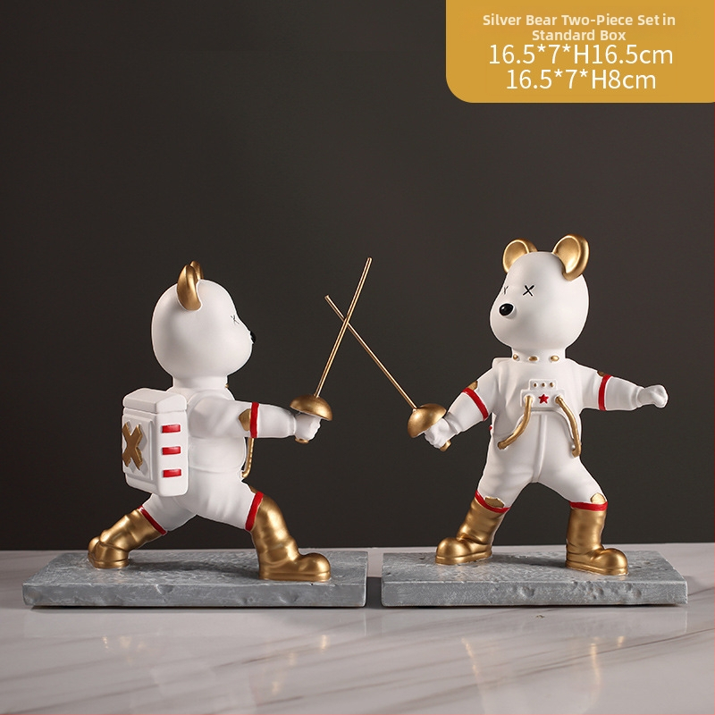 Figúrka astronauta šermiar, syntetická živica; jednoduchý a moderný štýl; výroba: liatie, leštenie; kód produktu Ltao675776013872