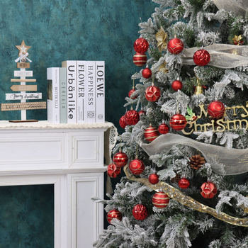 Plastová vianočná guľa s elektroplatovaním, moderný minimalistický štýl, kód artiklu t100.