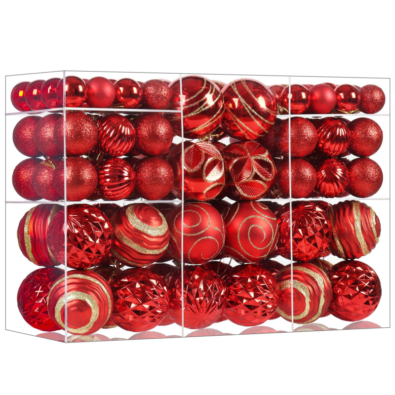 Plastová vianočná guľa s elektroplatovaním, moderný minimalistický štýl, kód artiklu t100.