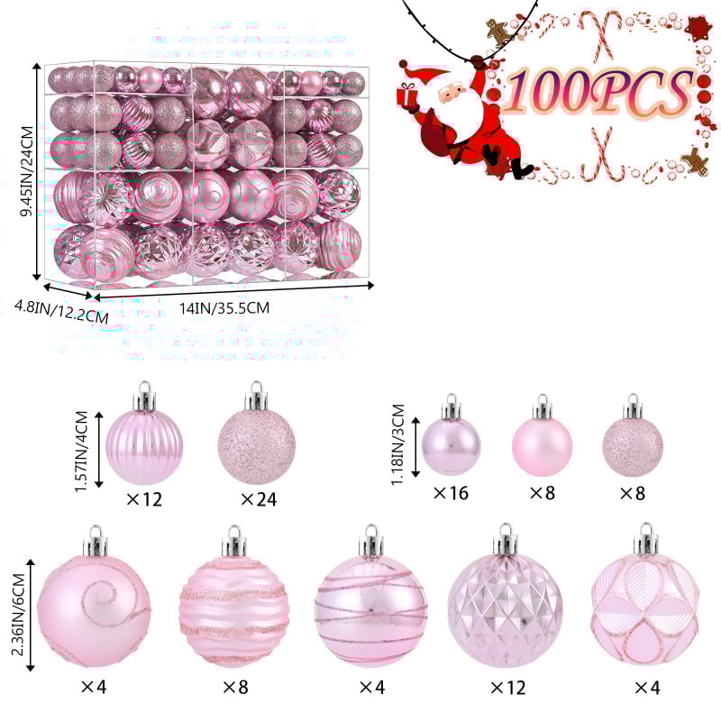 Plastová vianočná guľa s elektroplatovaním, moderný minimalistický štýl, kód artiklu t100.