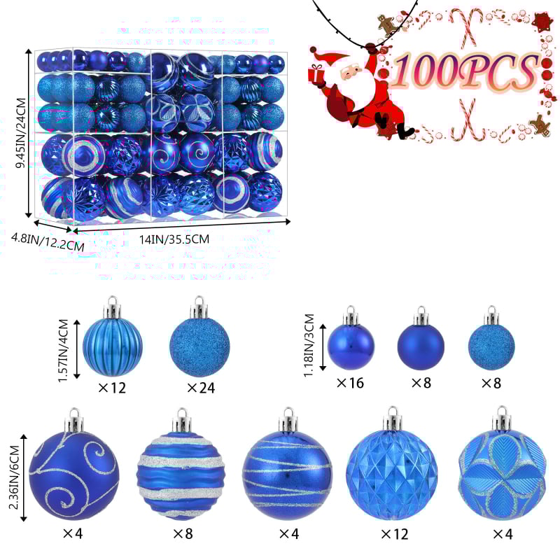 Plastová vianočná guľa s elektroplatovaním, moderný minimalistický štýl, kód artiklu t100.