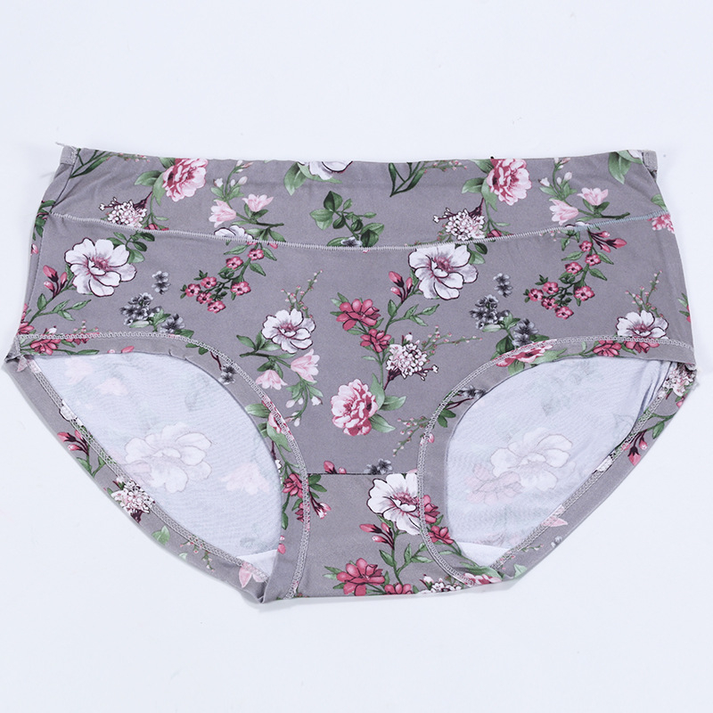 Warm Culvert Dámske nohavičky s vysokým pásom s kvetinovým vzorom - Milk Silk, rýchloschnúce, zdvih bokov