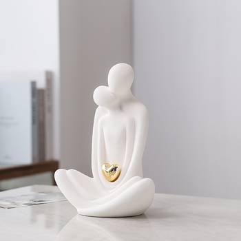 Keramická figúrka jóga páru – nordický štýl, moderná jednoduchosť; Materiál: keramika; Značka: Jane Ermei; Kategória: figúrky