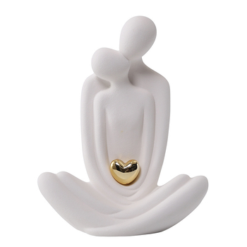 Keramická figúrka jóga páru – nordický štýl, moderná jednoduchosť; Materiál: keramika; Značka: Jane Ermei; Kategória: figúrky
