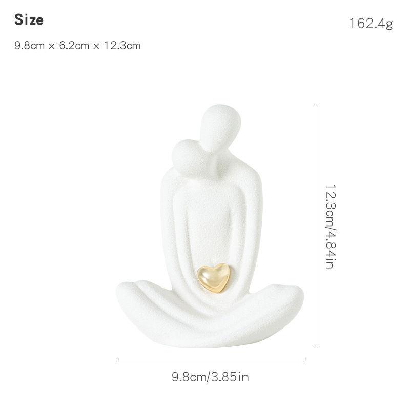 Keramická figúrka jóga páru – nordický štýl, moderná jednoduchosť; Materiál: keramika; Značka: Jane Ermei; Kategória: figúrky