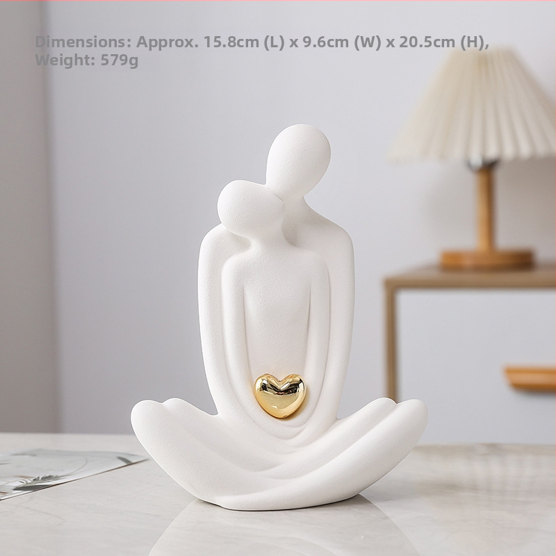 Keramická figúrka jóga páru – nordický štýl, moderná jednoduchosť; Materiál: keramika; Značka: Jane Ermei; Kategória: figúrky