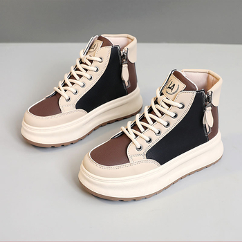 ZY1819 Női platformcipő hip-hop stílusban – kerek orr, mű PU felsőrész, középmagas sarok 3–5 cm