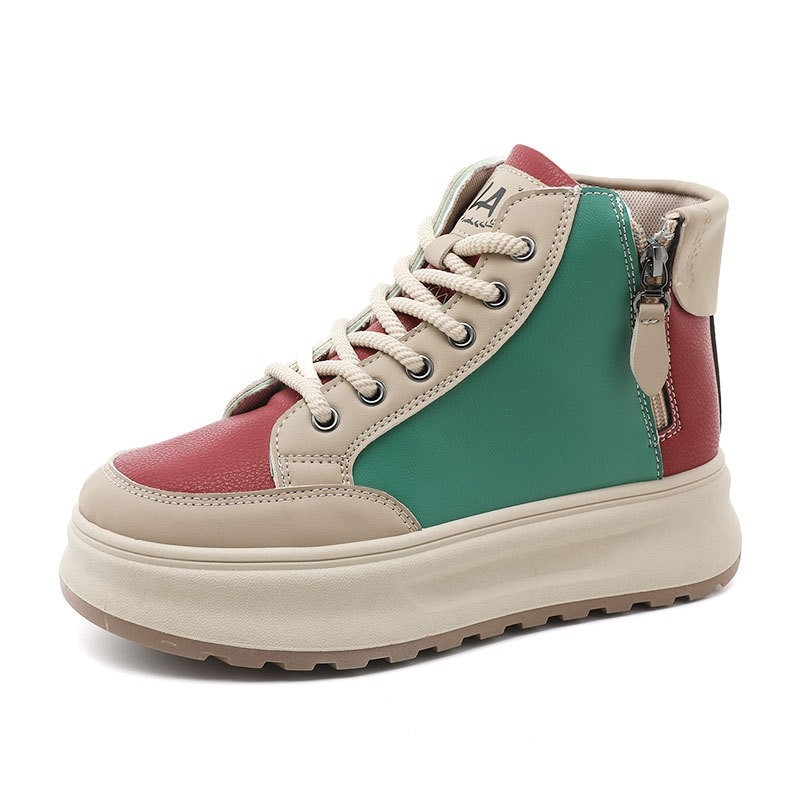 ZY1819 Női platformcipő hip-hop stílusban – kerek orr, mű PU felsőrész, középmagas sarok 3–5 cm