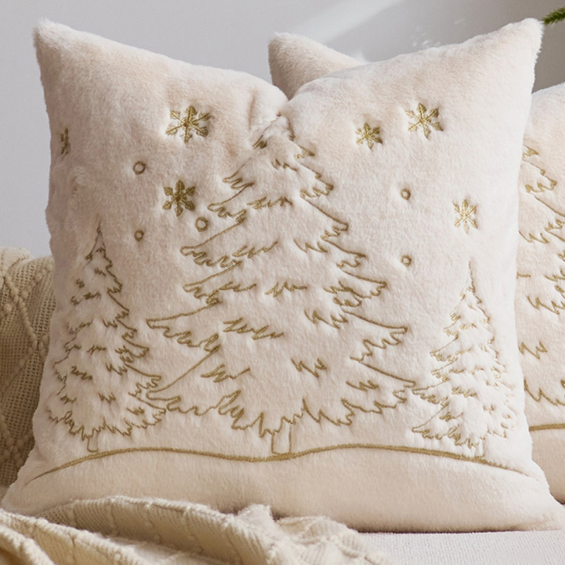 Κάλυμμα μαξιλαριού με κέντημα, μοτίβο μονόχρωμο, σύγχρονο μινιμαλιστικό στυλ, βελουδένιο κάλυμμα, γέμισμα PP βαμβάκι