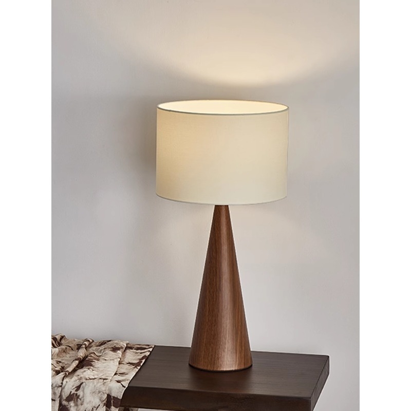 Λάμπα τραπεζιού με υφασμάτινο καπέλο, ρετρό στυλ μεσαίου του αιώνα, ζεστό απαλό φως, νυχτερινή λειτουργία, 220V, πιστοποιητικό 3C 2020371001000003