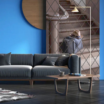 Διαμαντόσχημος καθρέφτης τοίχου με αυτοκόλλητο – ακρυλικό, αδιάβροχο, ανθεκτικό στη μόλυνση, αυτοκόλλητο, 1 τεμάχιο, για σαλόνι, υπνοδωμάτιο, γραφείο, μπάνιο, είσοδο, μοντέρνο μινιμαλιστικό στυλ