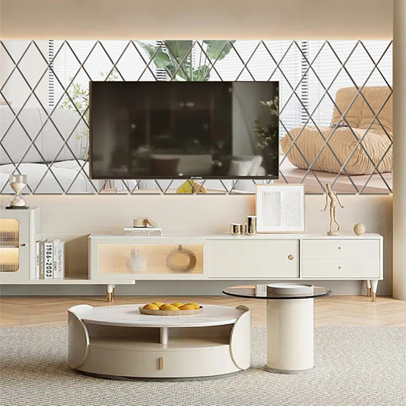 Διαμαντόσχημος καθρέφτης τοίχου με αυτοκόλλητο – ακρυλικό, αδιάβροχο, ανθεκτικό στη μόλυνση, αυτοκόλλητο, 1 τεμάχιο, για σαλόνι, υπνοδωμάτιο, γραφείο, μπάνιο, είσοδο, μοντέρνο μινιμαλιστικό στυλ