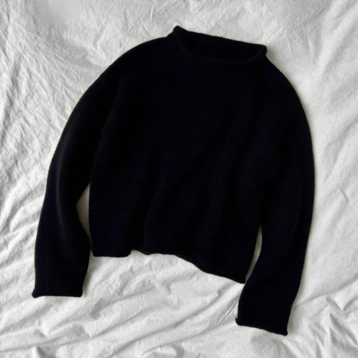 Ženski pulover od mohair stila, slobodan kroj, okrugli ovratnik, dugi rukavi, standardna duljina