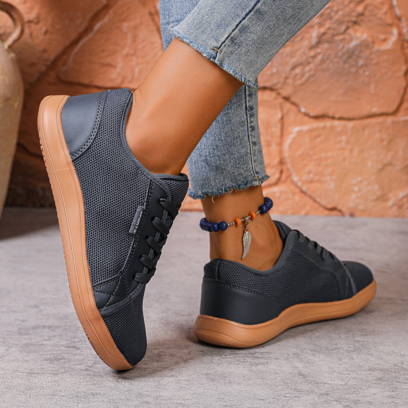 Pánske tenisky s širokou špičkou z sieťoviny, barefoot štýl, dizajn bez klesania (zero-drop), priedušný vrchný diel, gumová podrážka, protišmyk