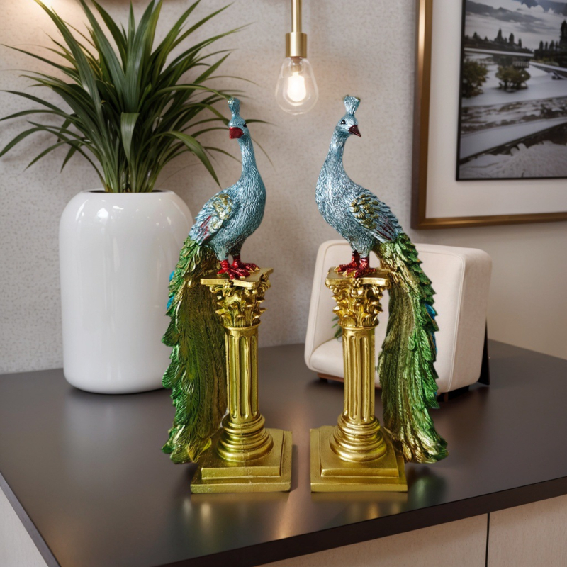 Ukras od smole – peacock, kineski stil, model 8631-2, umjetnost od smole