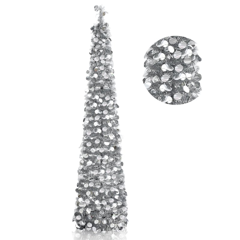 Vianočný stromček dekorácia, kužeľovitá, skladacia PVC dekorácia, Yuqi model 2025