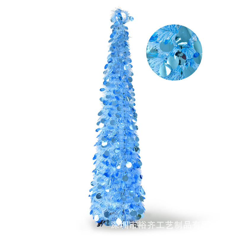 Vianočný stromček dekorácia, kužeľovitá, skladacia PVC dekorácia, Yuqi model 2025