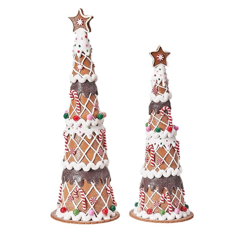 Коледна настолна елха (PVC материал; Марка Zhongshan Emma; IP разрешение: Не; Използване: Орнаменти; Категория: Коледно дърво)