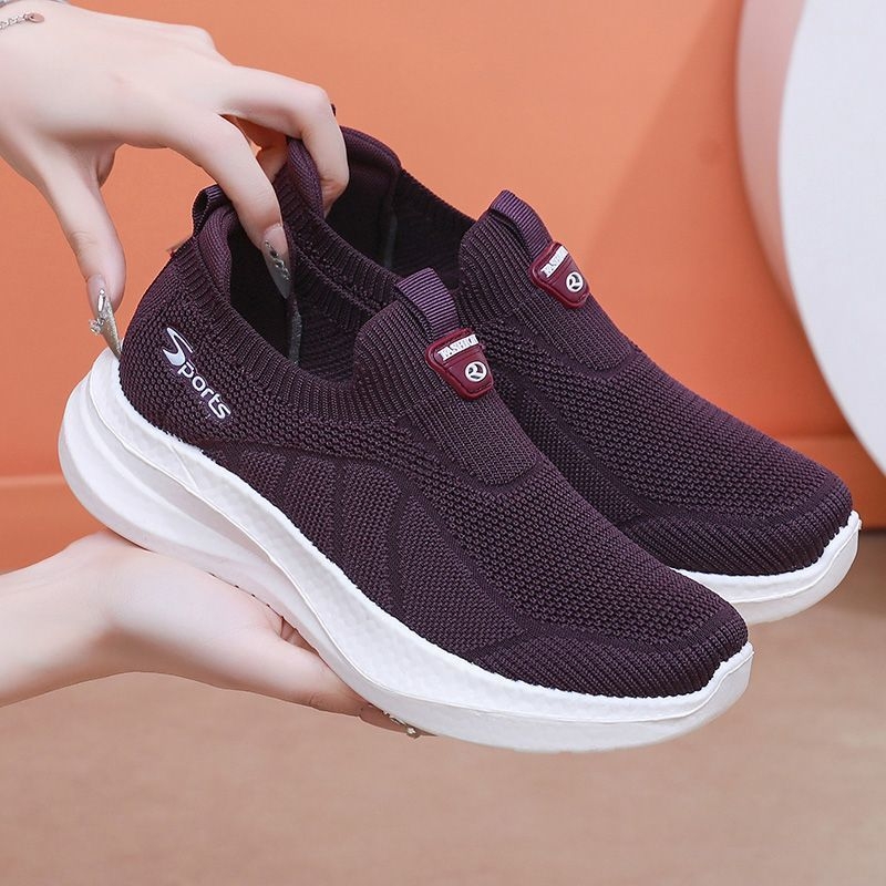 Dámske sieťované topánky na prechádzky, špičatý nos, jeseň