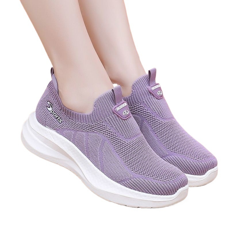 Dámske sieťované topánky na prechádzky, špičatý nos, jeseň