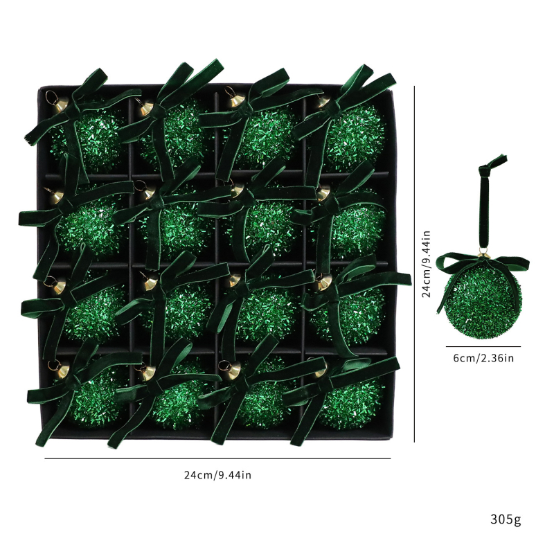 Set ozdobných gúľ na Vianoce s motýľovým uzlom, z plastu, moderný minimalistický štýl, poloručná-polomechanická výroba, výrobné číslo 9251