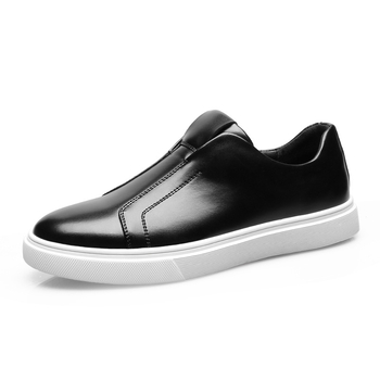 Pantofi casual pentru bărbați, partea superioară din PU, vârf rotund, deschidere superficială, toc mic 1-3 cm, talpă din cauciuc