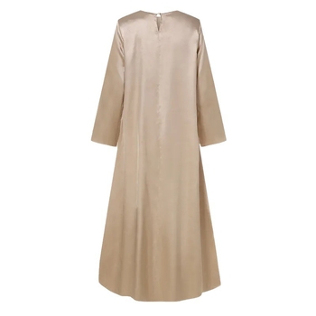 Γυναικεία μακριά ρόμπα-φόρεμα με σχέδιο κολάζ, πολυεστέρας, μακριά μανίκια, Φθινόπωρο 2024