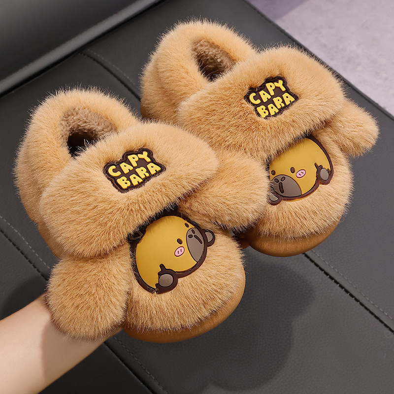 Unisex puuvillased sussid su suletud varbaga, karikatuurne loomamuster, PVC talla, libisemiskindlad, hingavad