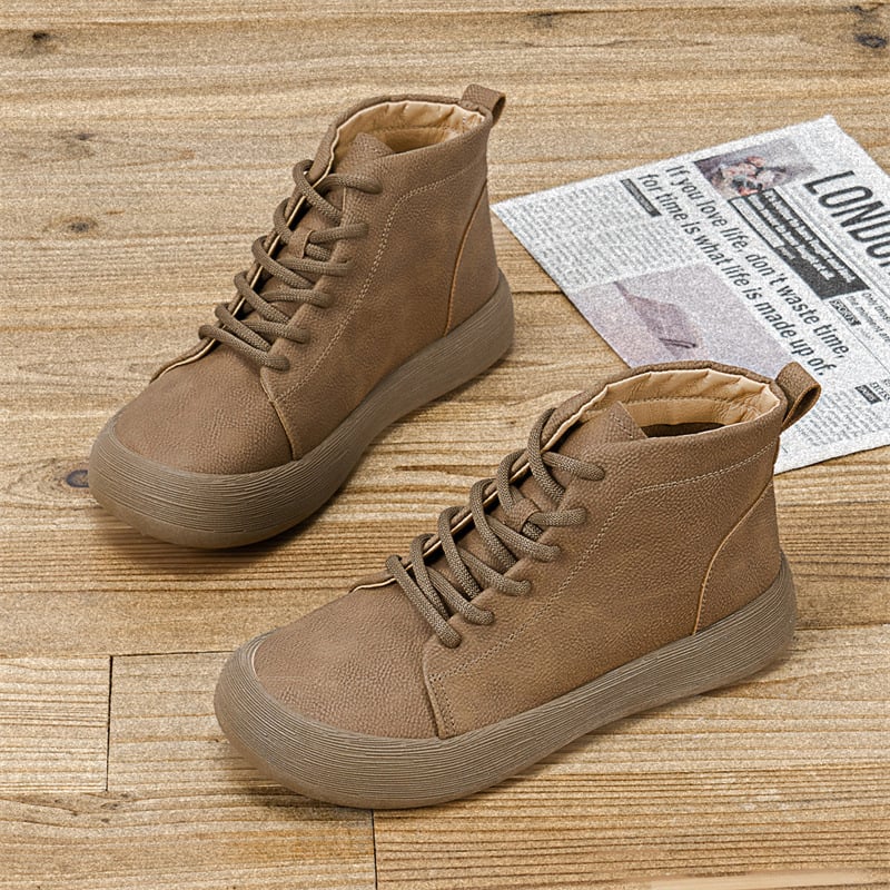 Pánske pracovné čižmy s klinovým podpätkom 3-5 cm, PU horná časť, stredná výška zvršku, textilná stielka, jesenný britský štýl