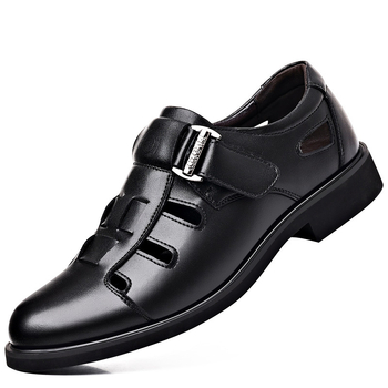 Férfi perforált bőrből készült Slip-On cipő | Légáteresztő felsőrész, kerek orr, gumitalp
