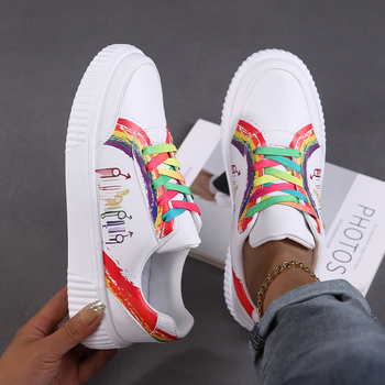 Dad Shoes - Uniszex hétköznapi sneaker (kerek orr, felsőrész szintetikus bőr, csíkos mintázat, 3-5 cm-es középső sarok)