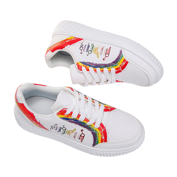 Dad Shoes - Uniszex hétköznapi sneaker (kerek orr, felsőrész szintetikus bőr, csíkos mintázat, 3-5 cm-es középső sarok)