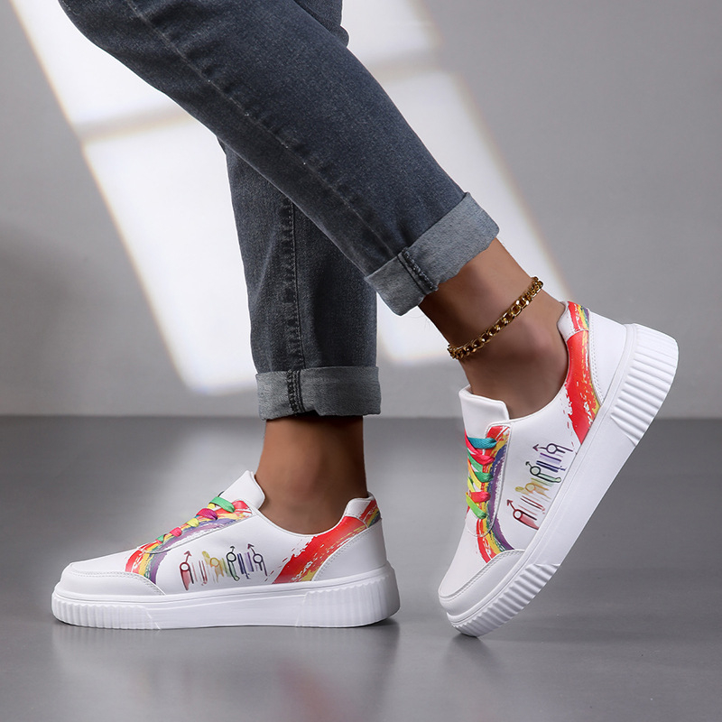 Dad Shoes - Uniszex hétköznapi sneaker (kerek orr, felsőrész szintetikus bőr, csíkos mintázat, 3-5 cm-es középső sarok)