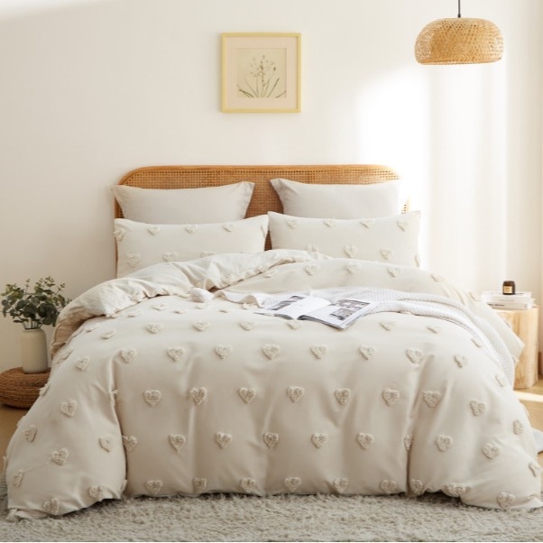 Baoshijia 3-τεμαχίο σετ καλύμματος παπλώματος, χημική ίνα, ψηφιακή εκτύπωση, φινίρισμα με τρίψιμο, Διαθέσιμη προσαρμογή