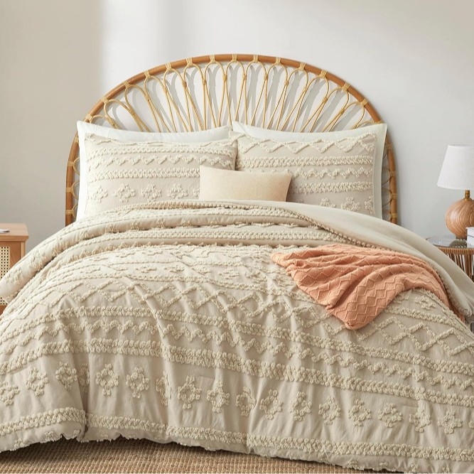 Baoshijia 3-τεμαχίο σετ καλύμματος παπλώματος, χημική ίνα, ψηφιακή εκτύπωση, φινίρισμα με τρίψιμο, Διαθέσιμη προσαρμογή