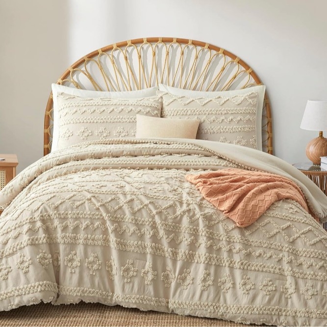 Baoshijia 3-τεμαχίο σετ καλύμματος παπλώματος, χημική ίνα, ψηφιακή εκτύπωση, φινίρισμα με τρίψιμο, Διαθέσιμη προσαρμογή