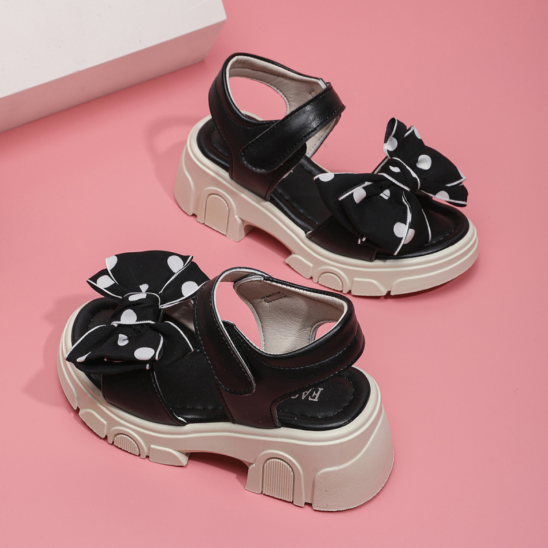 Принцес сандали за момичета, PU горна част, TPR подметка, закопчаване с велкро, за деца 4–16 години