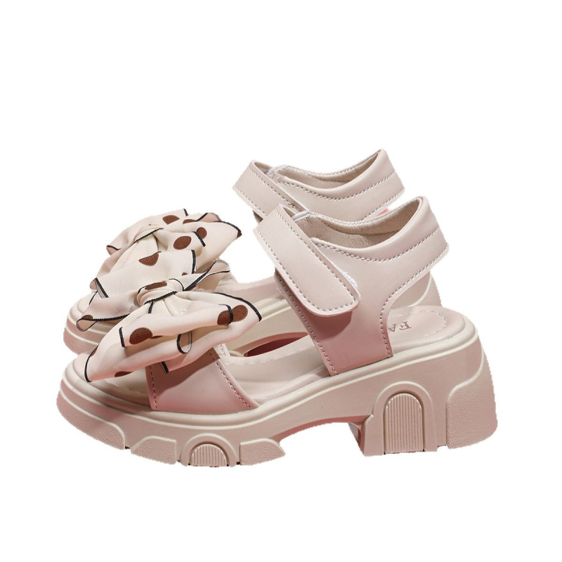 Принцес сандали за момичета, PU горна част, TPR подметка, закопчаване с велкро, за деца 4–16 години