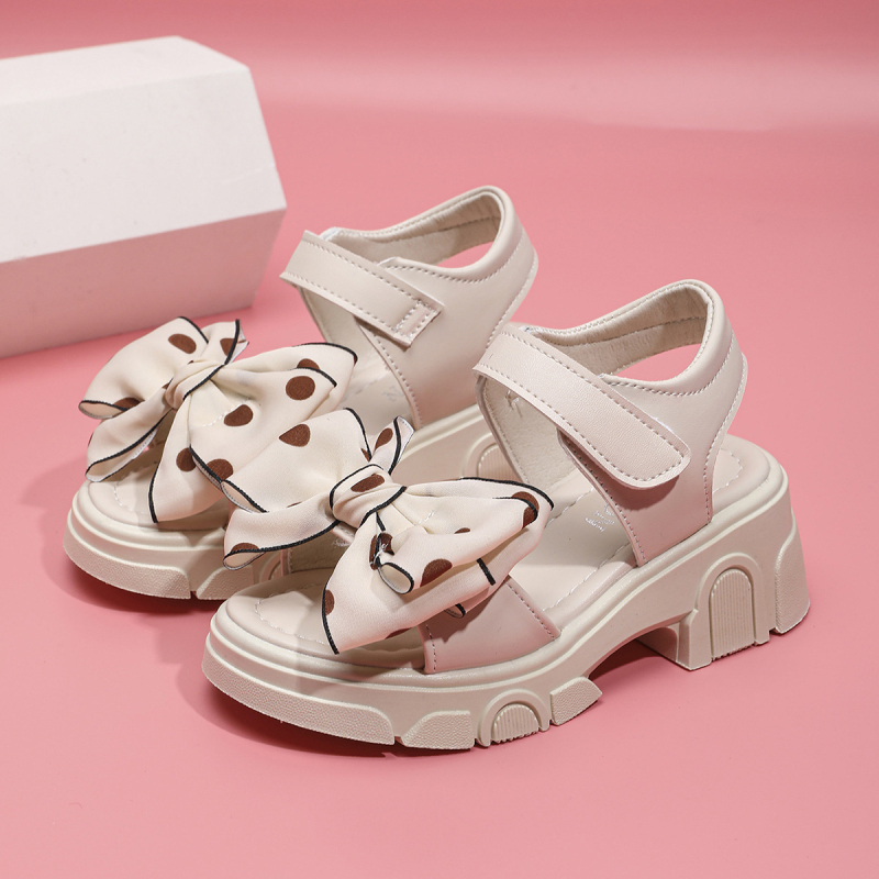 Принцес сандали за момичета, PU горна част, TPR подметка, закопчаване с велкро, за деца 4–16 години