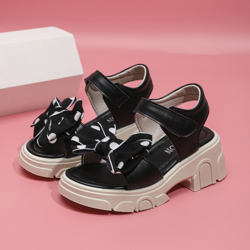 Принцес сандали за момичета, PU горна част, TPR подметка, закопчаване с велкро, за деца 4–16 години