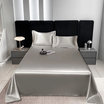 Спален чаршаф: ледена коприна и вискоза, твил тъкан, без шарка, боядисана тъкан, прост стил