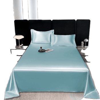 Спален чаршаф: ледена коприна и вискоза, твил тъкан, без шарка, боядисана тъкан, прост стил