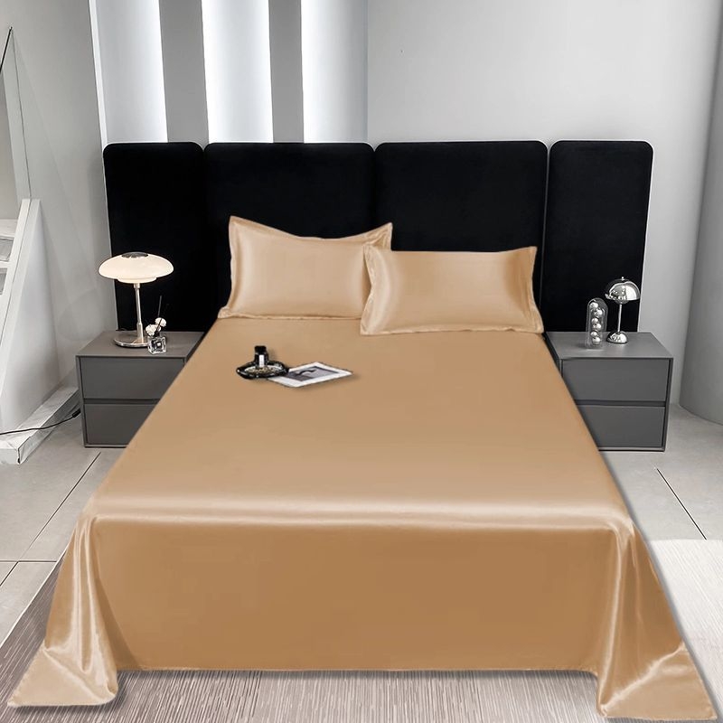 Спален чаршаф: ледена коприна и вискоза, твил тъкан, без шарка, боядисана тъкан, прост стил