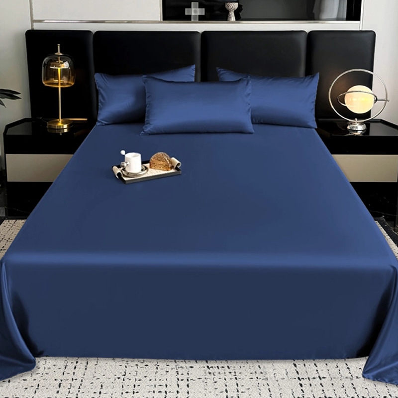 Спален чаршаф: ледена коприна и вискоза, твил тъкан, без шарка, боядисана тъкан, прост стил