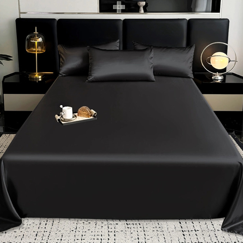 Спален чаршаф: ледена коприна и вискоза, твил тъкан, без шарка, боядисана тъкан, прост стил