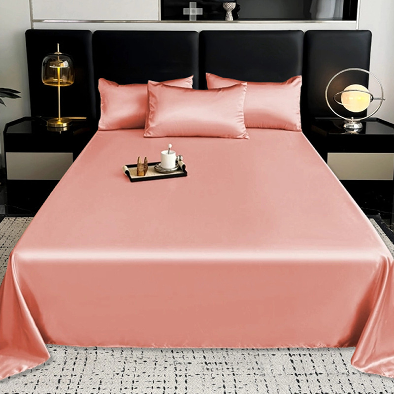 Спален чаршаф: ледена коприна и вискоза, твил тъкан, без шарка, боядисана тъкан, прост стил