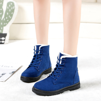 Снежни ботуши за жени, зима, PU горна част, PU стелка, подметка от гума