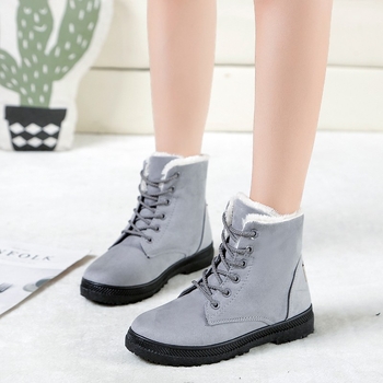 Снежни ботуши за жени, зима, PU горна част, PU стелка, подметка от гума